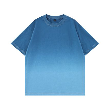 Gradient Cotton T-Shirt Navy Blue