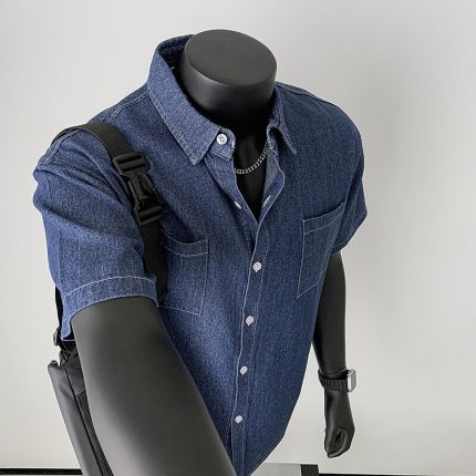 Short-Sleeved Denim Shirt 2025